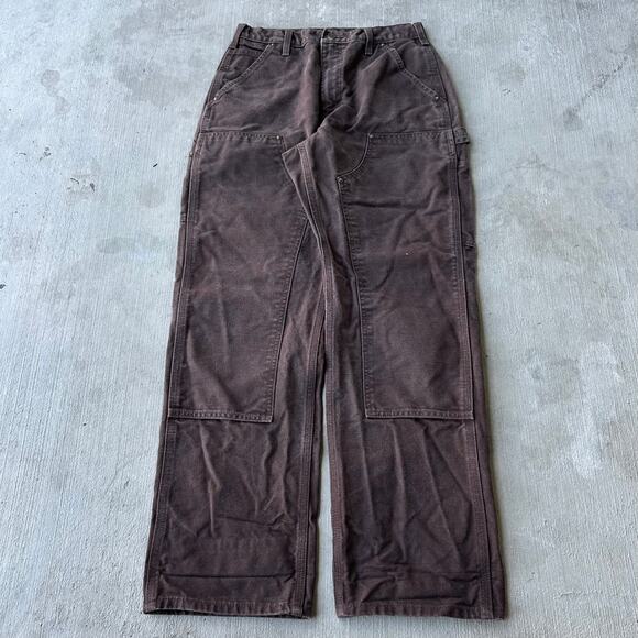 Vintage Y2K Carhartt DKB brown double knee work wear carpenter pants - Picture 1 of 8